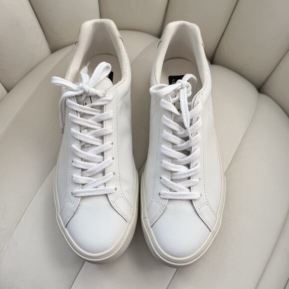 Veja Esplar Extra White Casual Low Top Leather Sneakers Women's Size 10 With Box - Picture 3 of 8